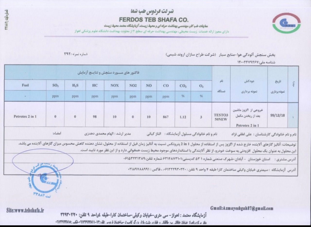 image (13) مکمل سوخت پتروتکس مدل Petro2in1 حجم 300 میلی لیتر